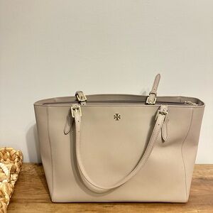 Tory Burch grey Leather Tote